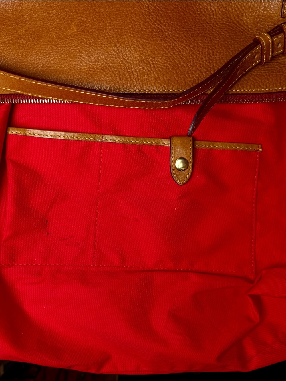 Dooney & Bourke Florentine Leather Satchel Natural Tan Bag J4844068 EUC Clean - Picture 10 of 12